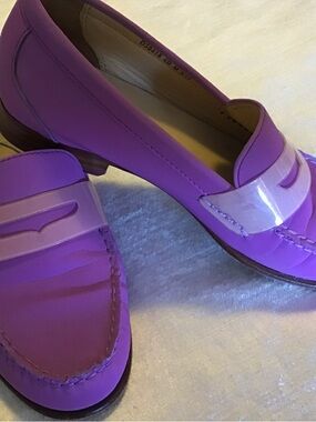 Cole Haan Purple Penny Loafers
